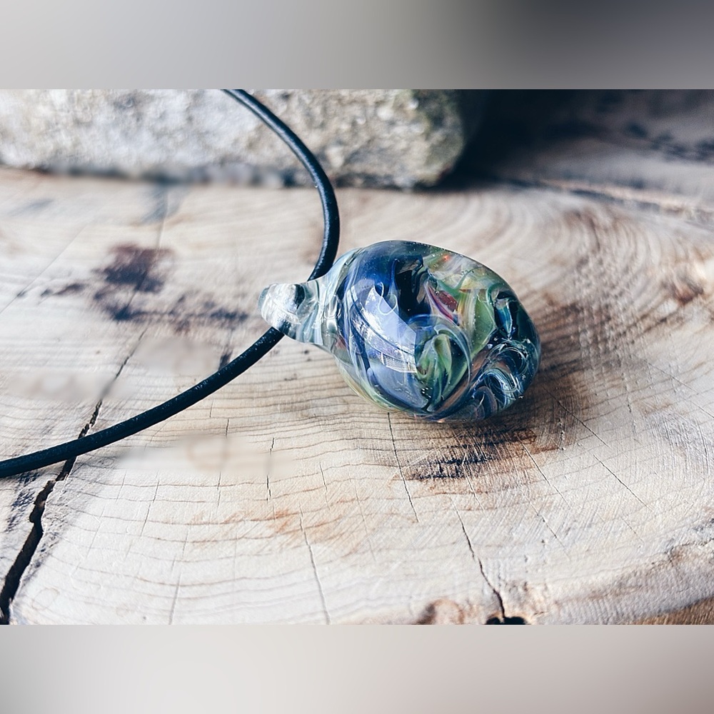 OOAK Artisan Borosilicate "Galaxy" Vortex Pendant - Adjustable Art - Picture 11 of 16